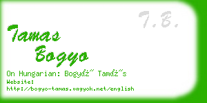 tamas bogyo business card